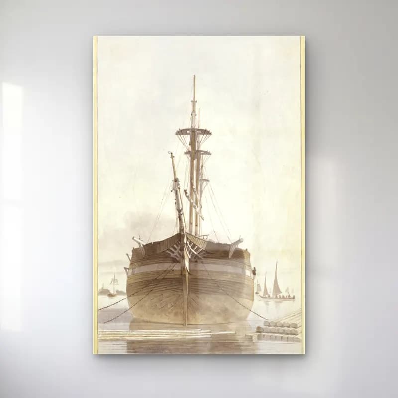 Vintage Liman ve Tekneler No. 10 cam tablo — Vintage Liman ve Tekneler No. 10 — vintage liman ve tekneler