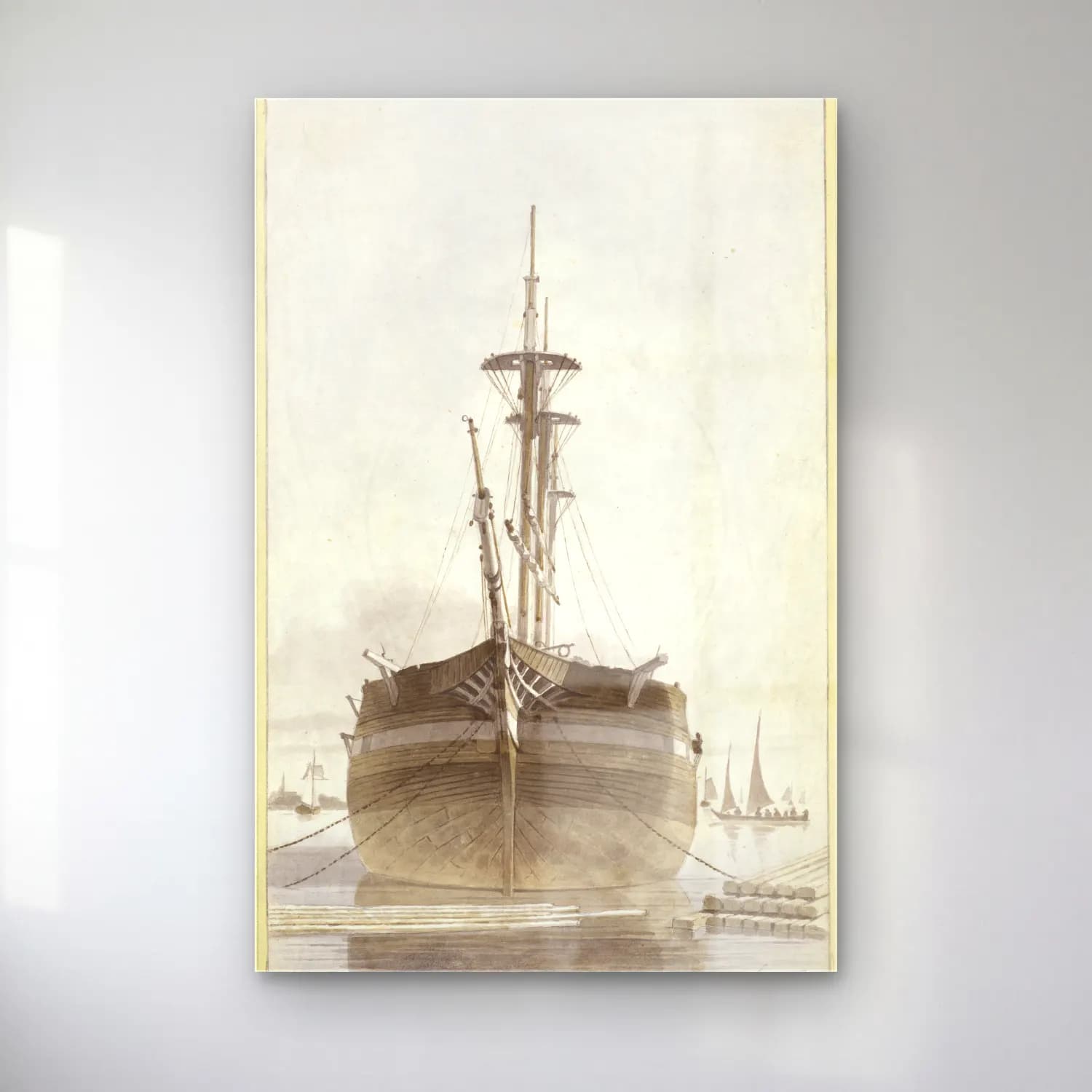Vintage Liman ve Tekneler No. 10 cam tablo — Vintage Liman ve Tekneler No. 10 — vintage liman ve tekneler