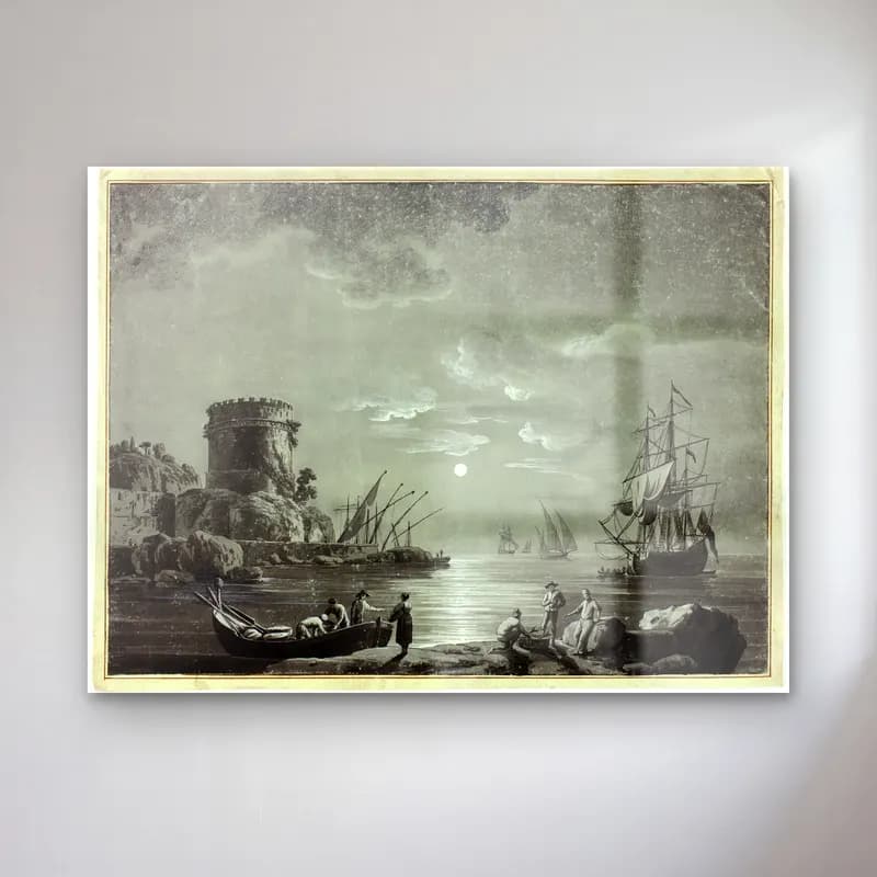 Vintage Liman ve Tekneler No. 11 cam tablo — Vintage Liman ve Tekneler No. 11 — vintage liman ve tekneler