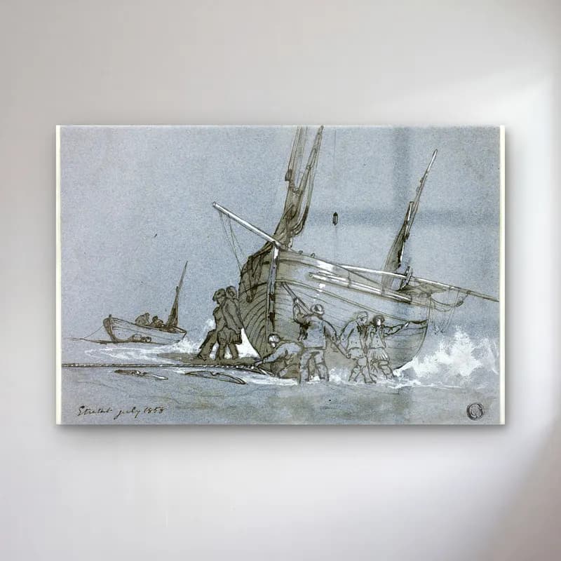 Vintage Fırtınalı Denizde Gemi No. 16 cam tablo — Vintage Fırtınalı Denizde Gemi No. 16 — vintage fırtınalı denizde gemi