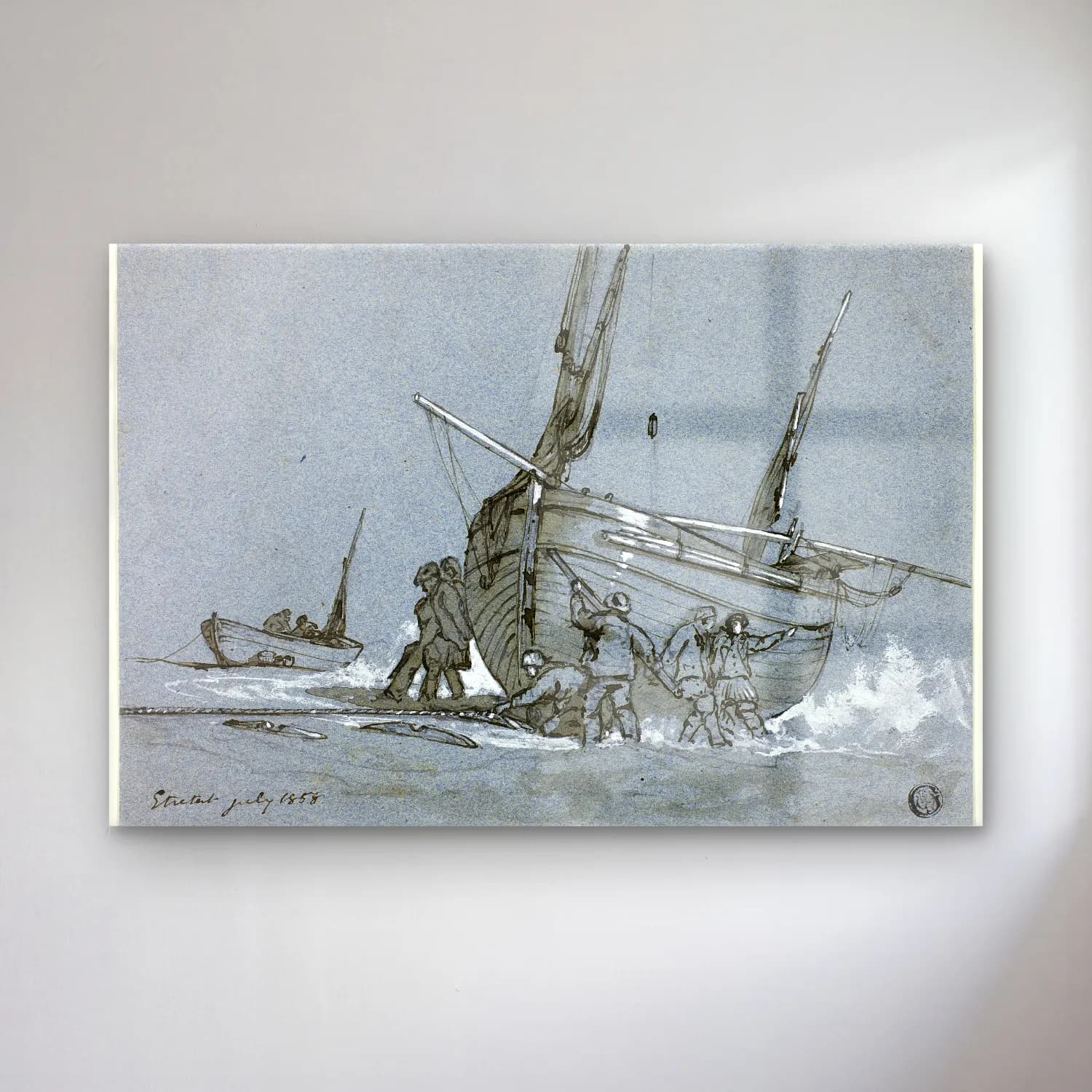 Vintage Fırtınalı Denizde Gemi No. 16 cam tablo — Vintage Fırtınalı Denizde Gemi No. 16 — vintage fırtınalı denizde gemi