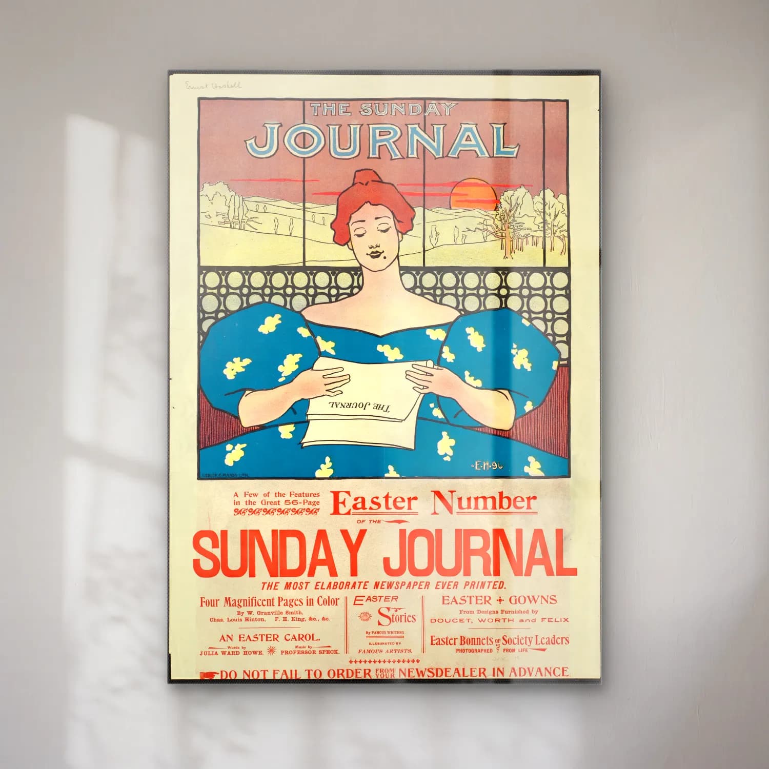 Vintage Poster Kitap Okuyan Kadın No. 3 cam tablo — Vintage Poster Kitap Okuyan Kadın No. 3 — vintage poster kitap okuyan kadın