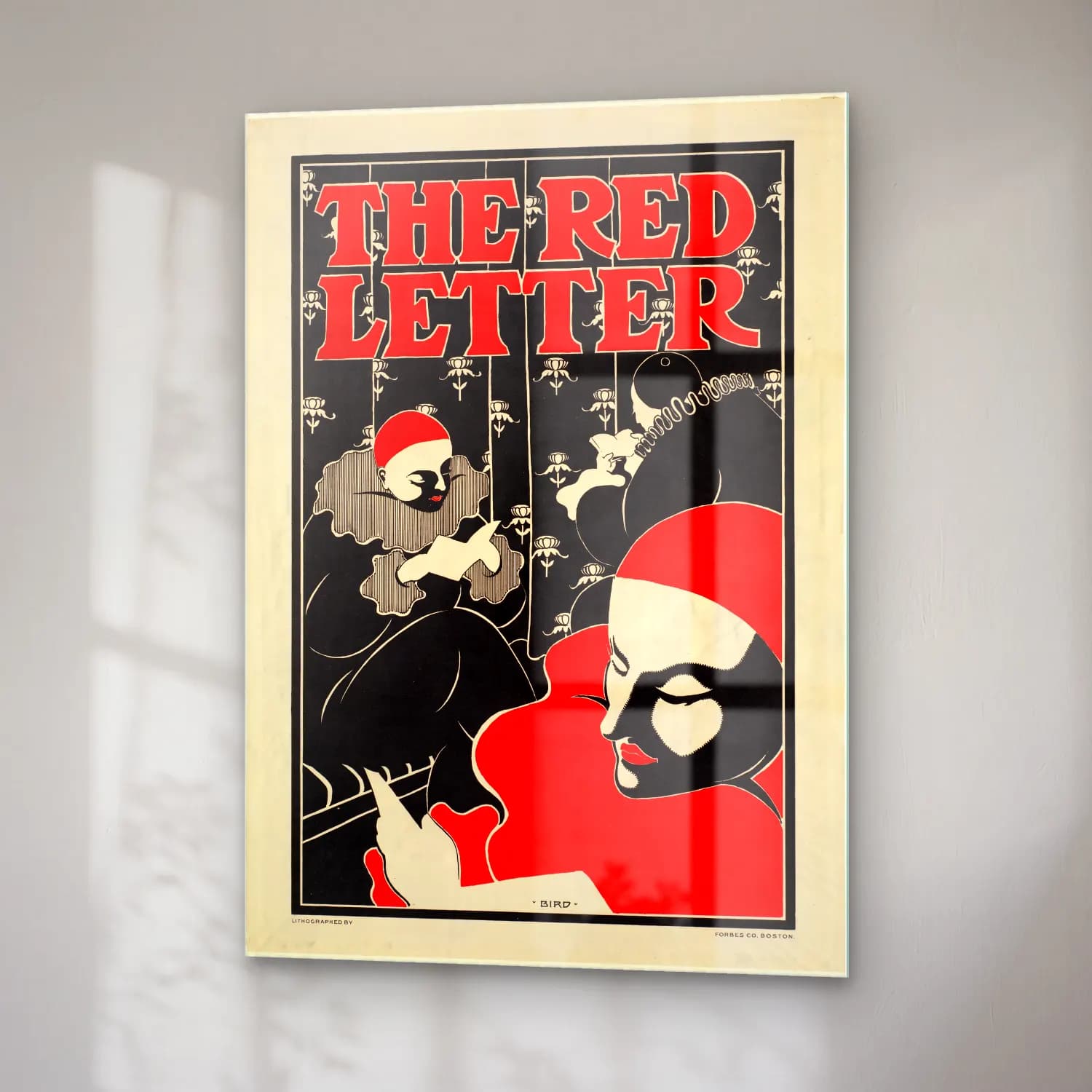 Vintage Poster Harf Posteri cam tablo — sağ açıdan görünüm