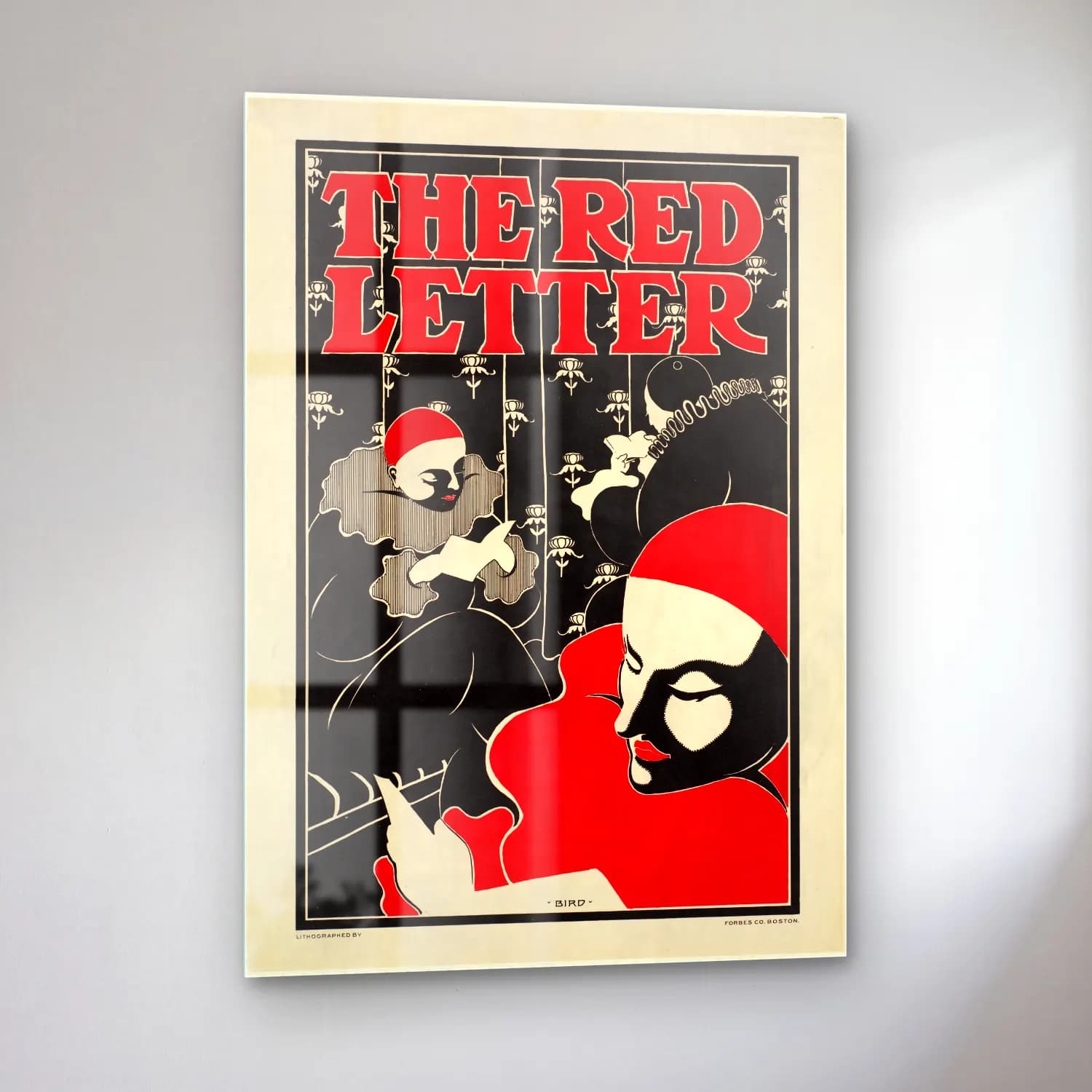 Vintage Poster Harf Posteri cam tablo — sol açıdan görünüm