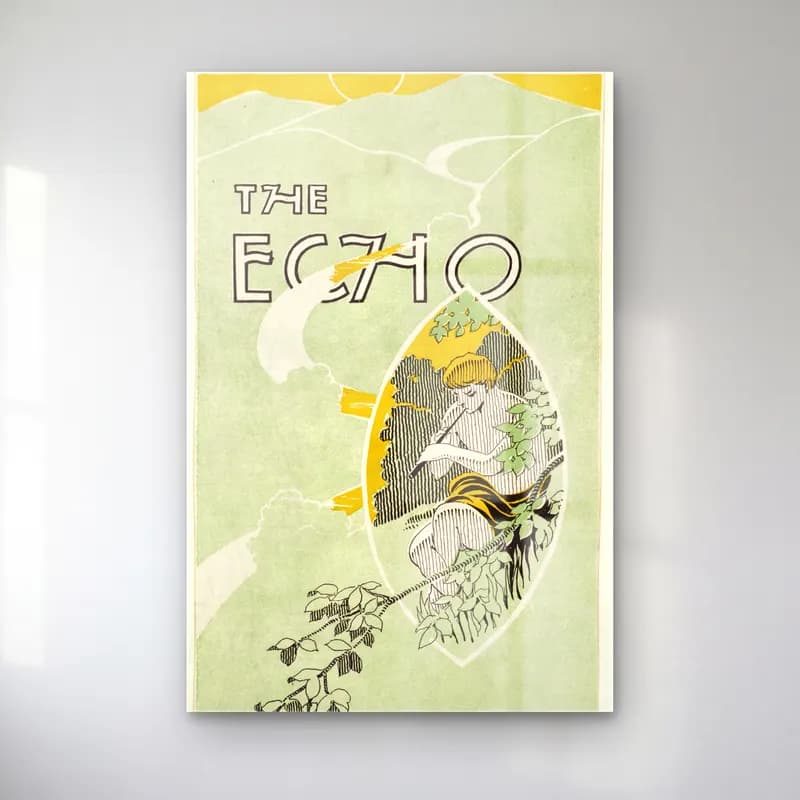 Vintage Poster Mitolojik Sahne – Yeşil Tonlar cam tablo — Vintage Poster Mitolojik Sahne – Yeşil Tonlar — vintage poster mitolojik sahne