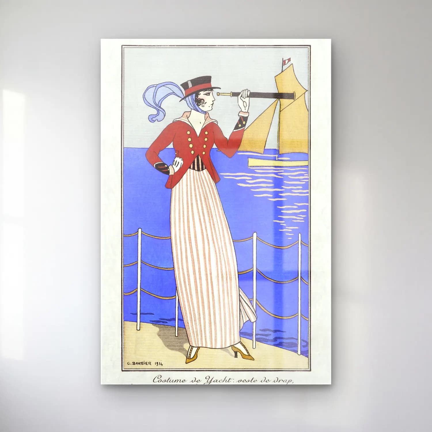 Vintage Elbiseli Kadın – Kırmızı Tonlar cam tablo — Vintage Elbiseli Kadın – Kırmızı Tonlar — vintage elbiseli kadın