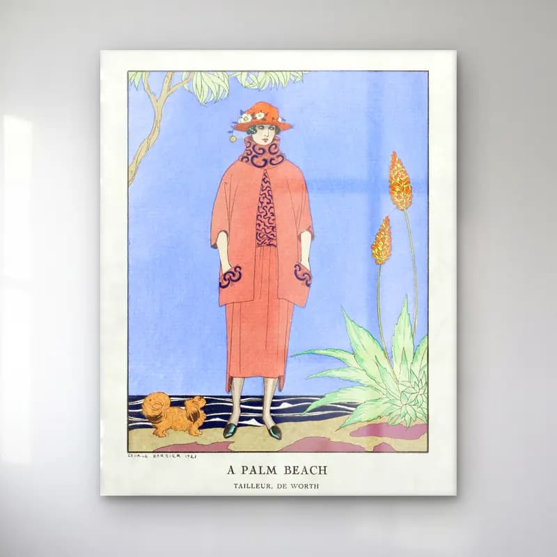 Vintage Elbiseli Kadın – Pembe Tonlar cam tablo — Vintage Elbiseli Kadın – Pembe Tonlar — vintage elbiseli kadın