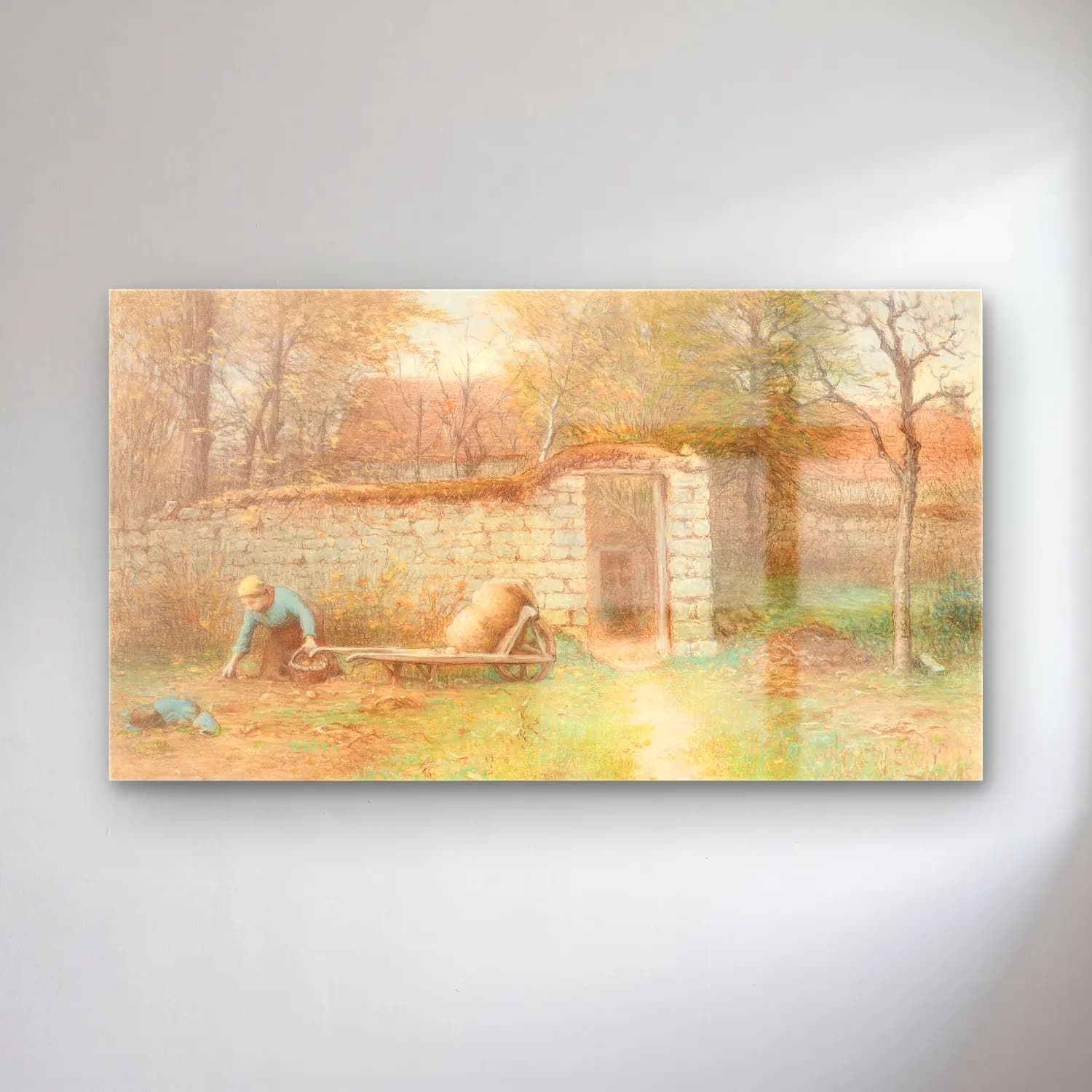 Vintage Kır Evi – Pastel Tonlar cam tablo — Vintage Kır Evi – Pastel Tonlar — vintage kır evi