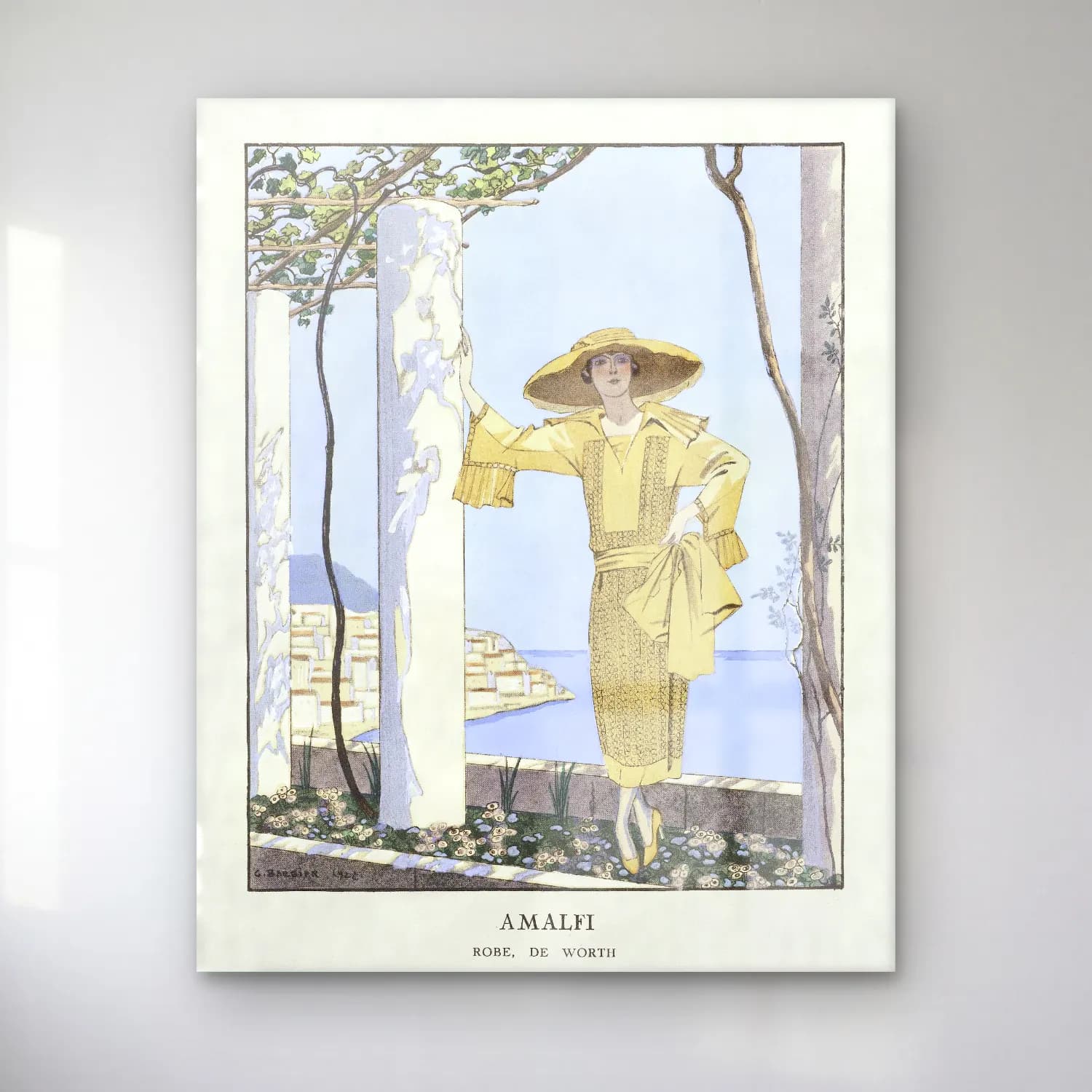 Vintage Poster Elbiseli Kadın No. 4 cam tablo — Vintage Poster Elbiseli Kadın No. 4 — vintage poster elbiseli kadın