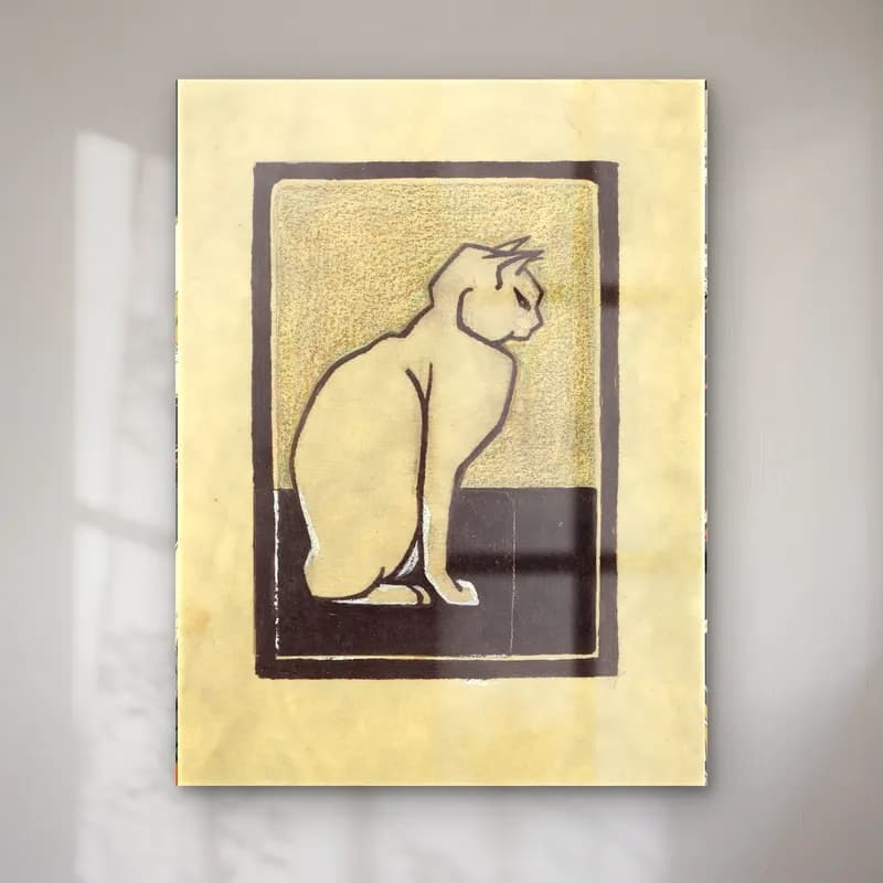Siyah Beyaz Kedi No. 2 cam tablo — Siyah Beyaz Kedi No. 2 — siyah beyaz kedi