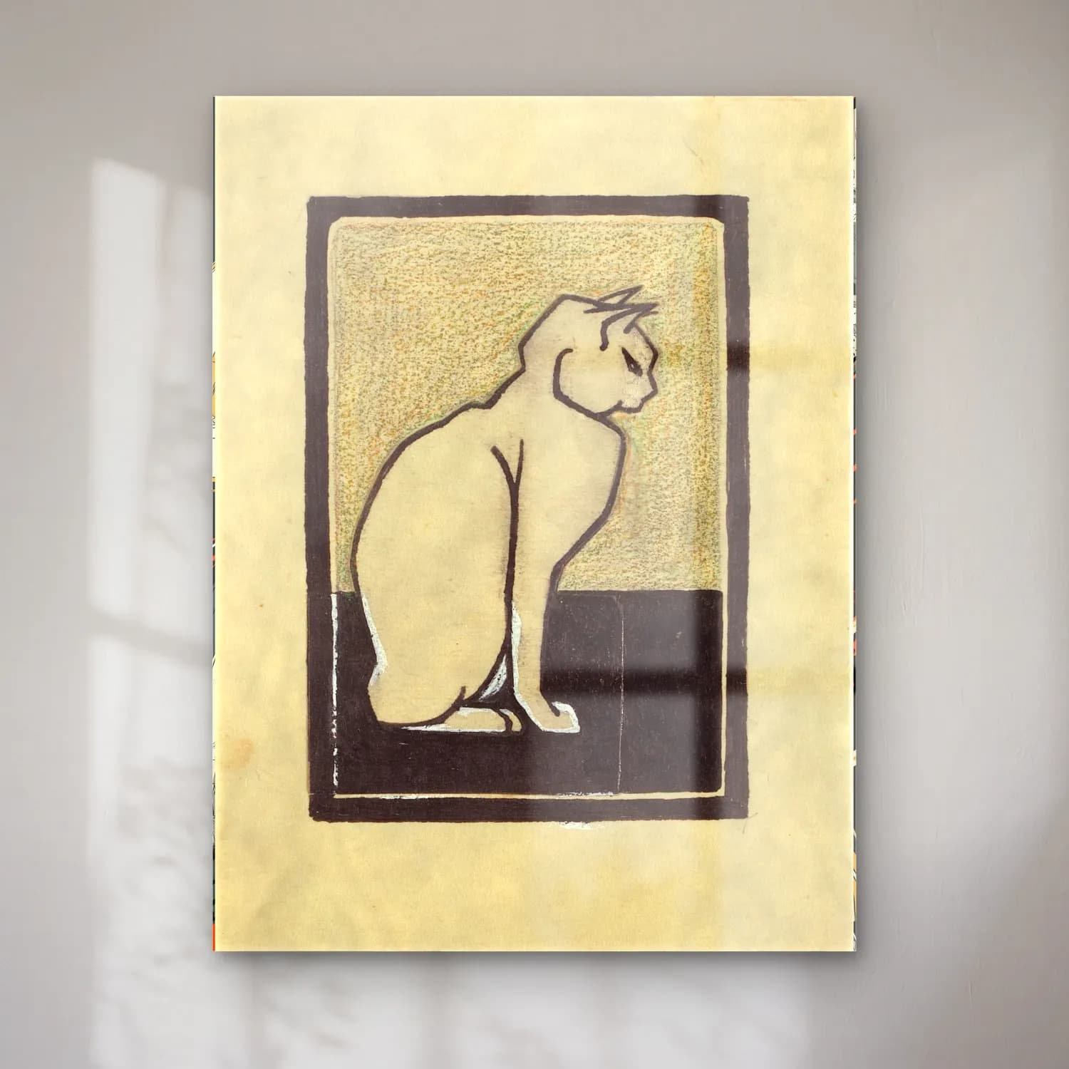 Siyah Beyaz Kedi No. 2 cam tablo — Siyah Beyaz Kedi No. 2 — siyah beyaz kedi