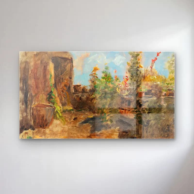Olga Wisinger-Florian – Olga Wisinger-Florian - Farmhouse Garden cam tablo — Olga Wisinger-Florian – Olga Wisinger-Florian - Farmhouse Garden — empresyonist çiçek bahçesi