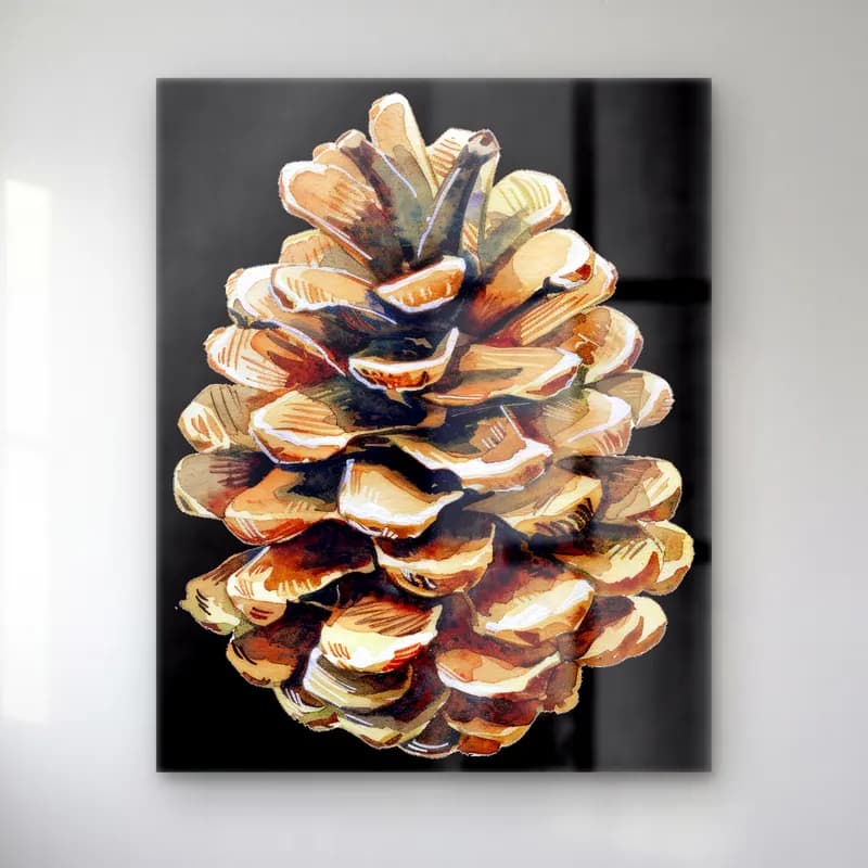 Suluboya Yılbaşı Ağacı No. 5 cam tablo — Suluboya Yılbaşı Ağacı No. 5 — suluboya yılbaşı ağacı