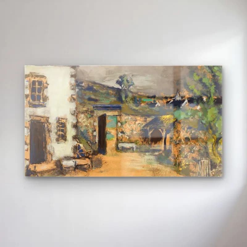 Yağlı Boya Kır Evi No. 6 cam tablo — Yağlı Boya Kır Evi No. 6 — yağlı boya kır evi