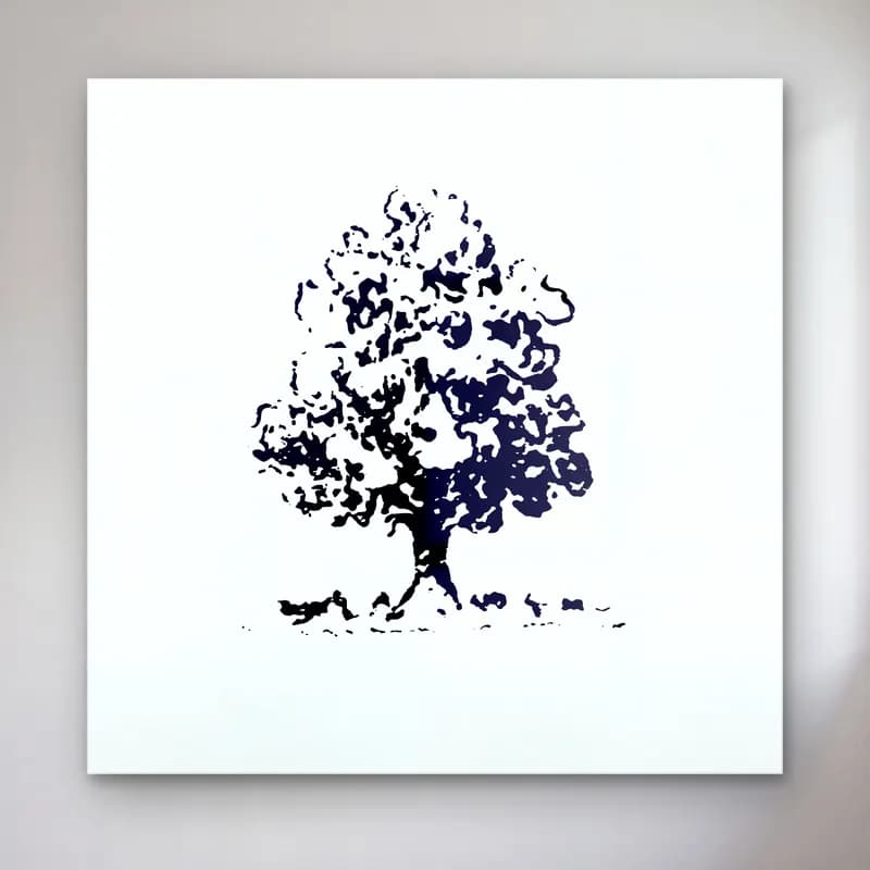 Siyah Beyaz Yalnız Ağaç No. 2 cam tablo — Siyah Beyaz Yalnız Ağaç No. 2 — siyah beyaz yalnız ağaç