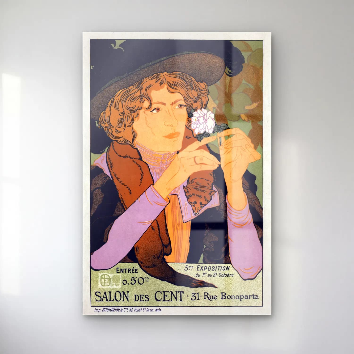Vintage Poster Kadın Portresi No. 4 cam tablo — Vintage Poster Kadın Portresi No. 4 — vintage poster kadın portresi