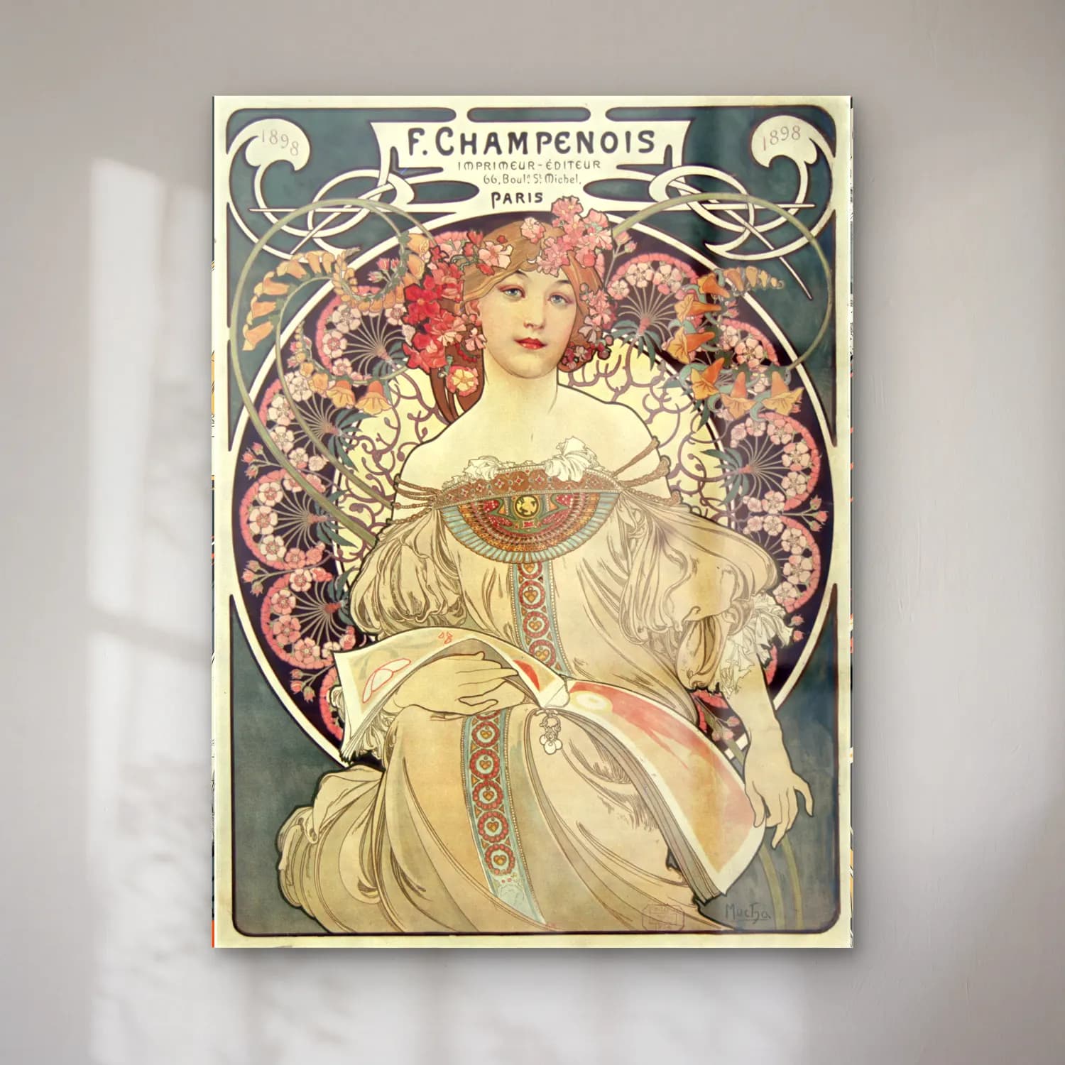 Vintage Poster Elbiseli Kadın No. 9 cam tablo — Vintage Poster Elbiseli Kadın No. 9 — vintage poster elbiseli kadın
