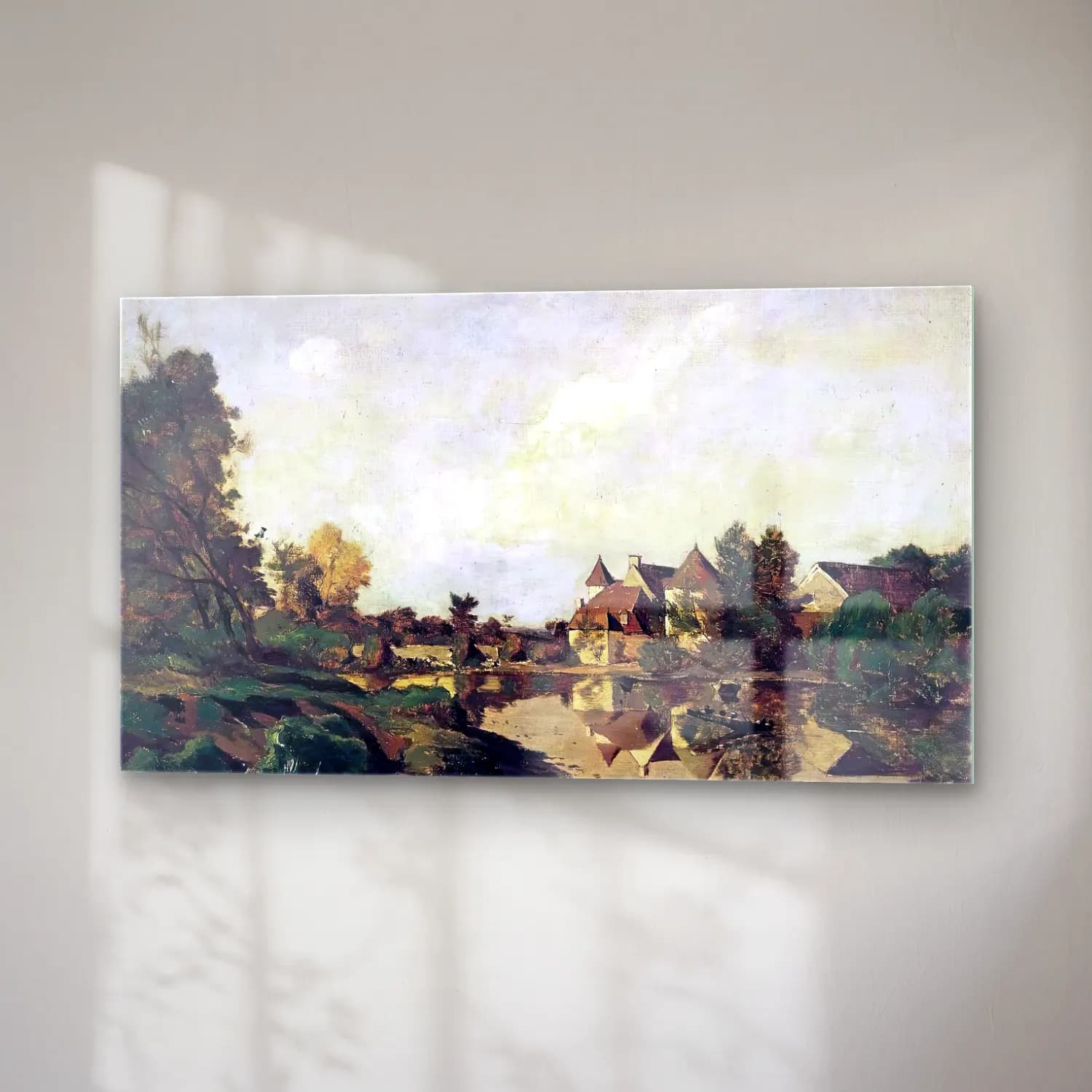 Henri-Joseph Harpignies – Farmhouse cam tablo — sağ açıdan görünüm