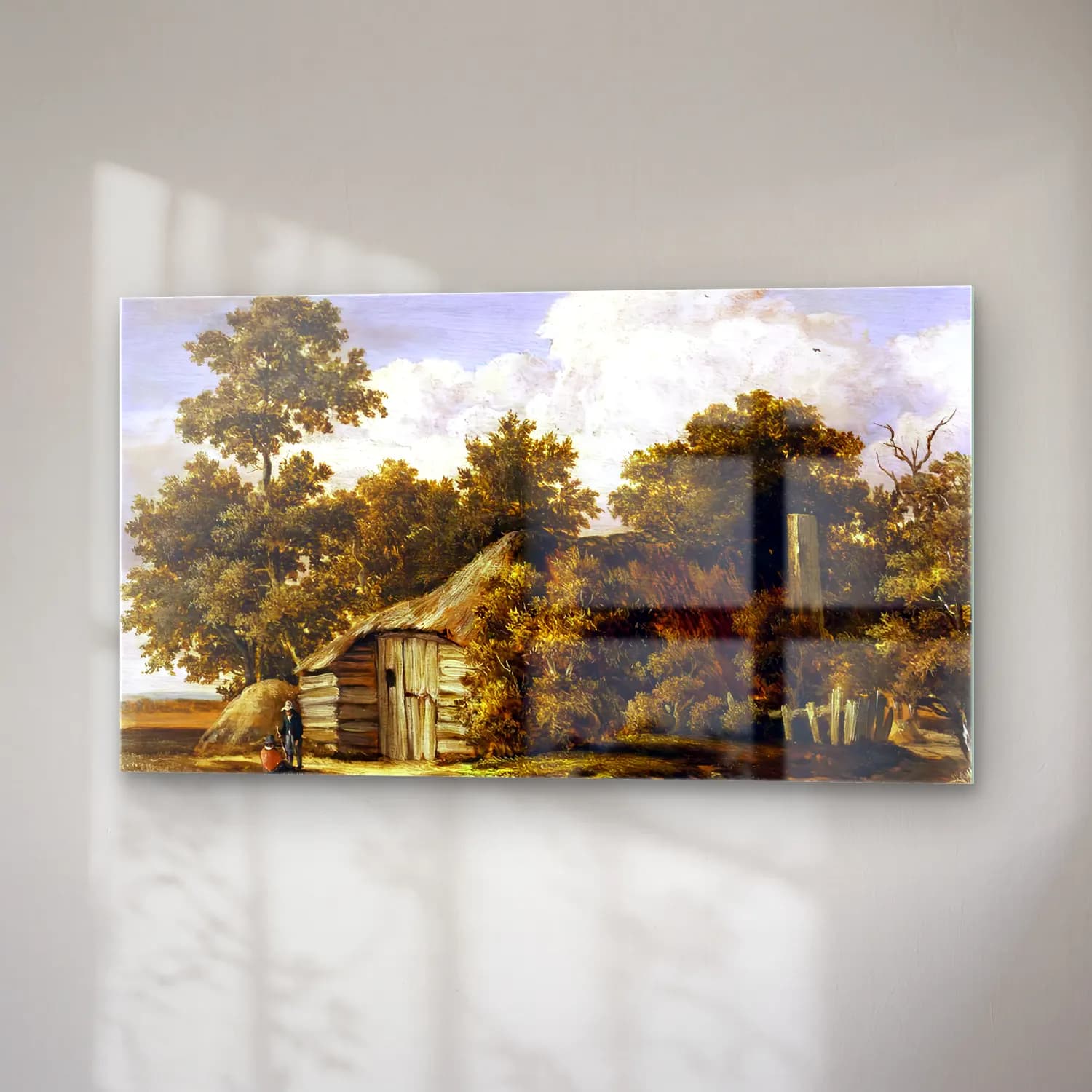 Meyndert Hobbema – Cottage at the Edge of a Wood cam tablo — sağ açıdan görünüm