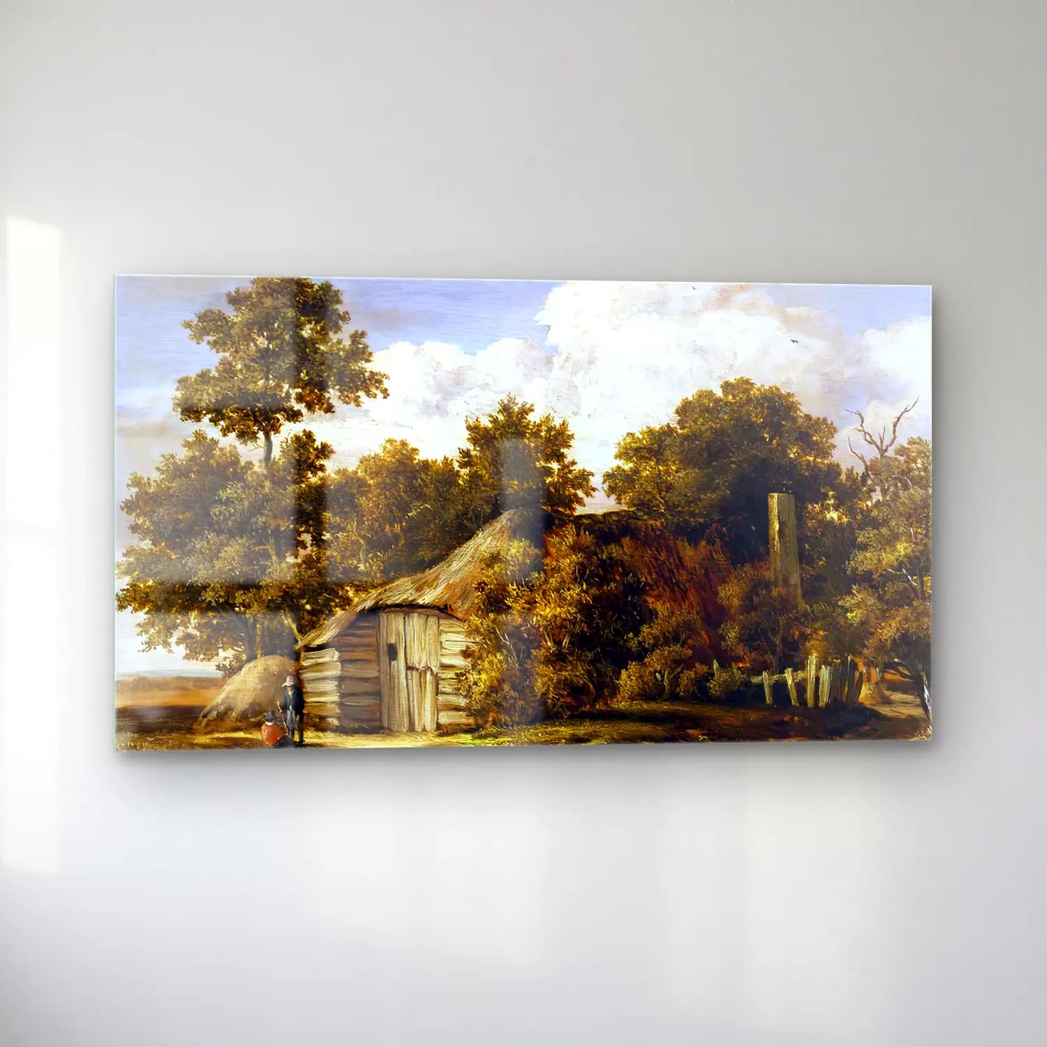 Meyndert Hobbema – Cottage at the Edge of a Wood cam tablo — sol açıdan görünüm
