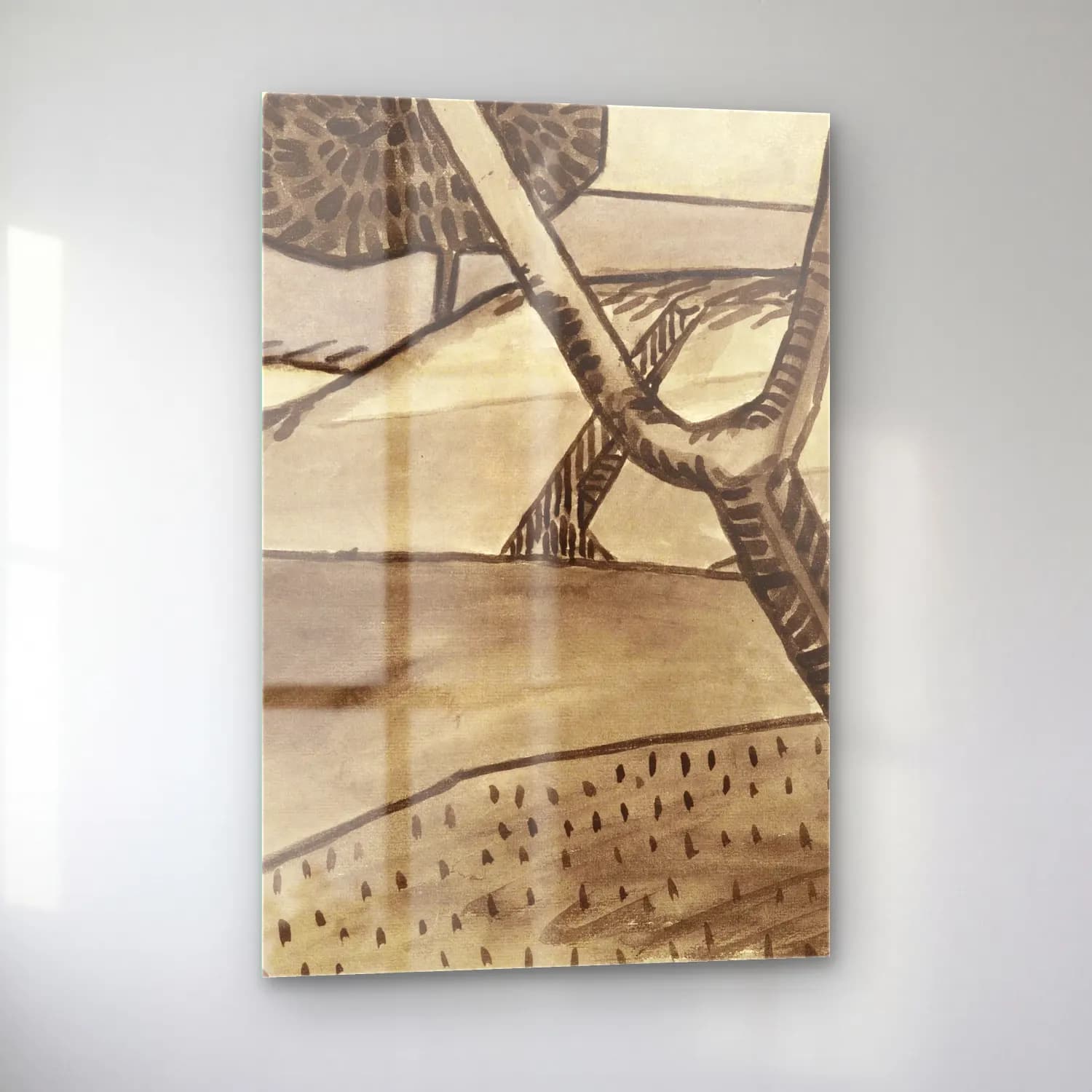 Albert Gleizes – Paysage à l’arbre cam tablo — sol açıdan görünüm