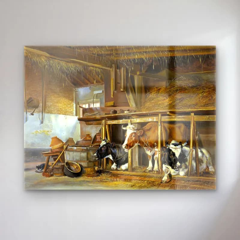 Yağlı Boya İnek No. 7 cam tablo — Yağlı Boya İnek No. 7 — yağlı boya i̇nek
