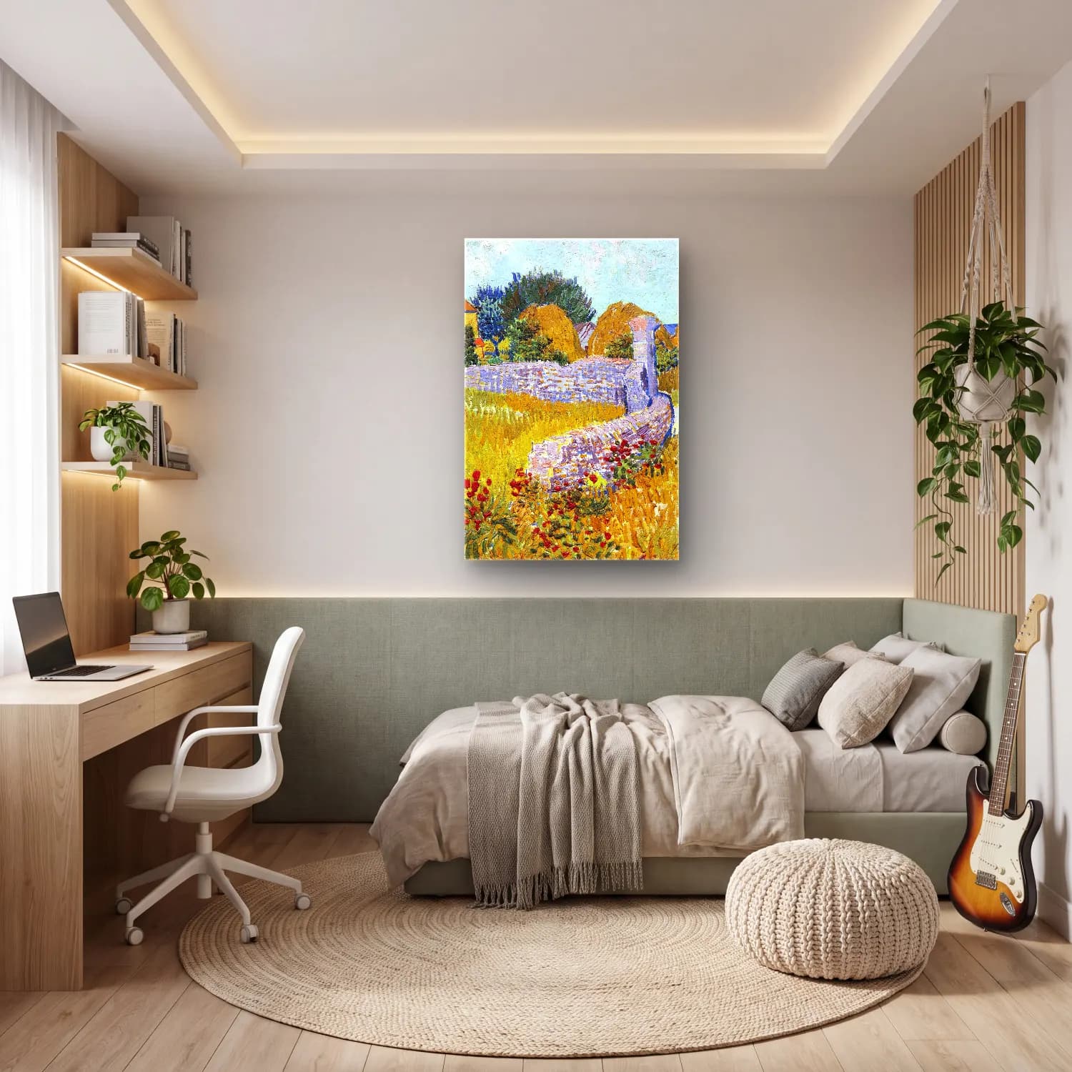 Vincent van Gogh – Farmhouse in Provence cam tablo — genç odasında