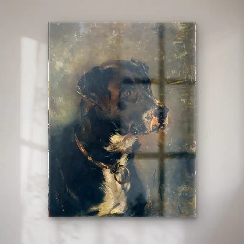 Yağlı Boya Köpek No. 16 cam tablo — Yağlı Boya Köpek No. 16 — yağlı boya köpek