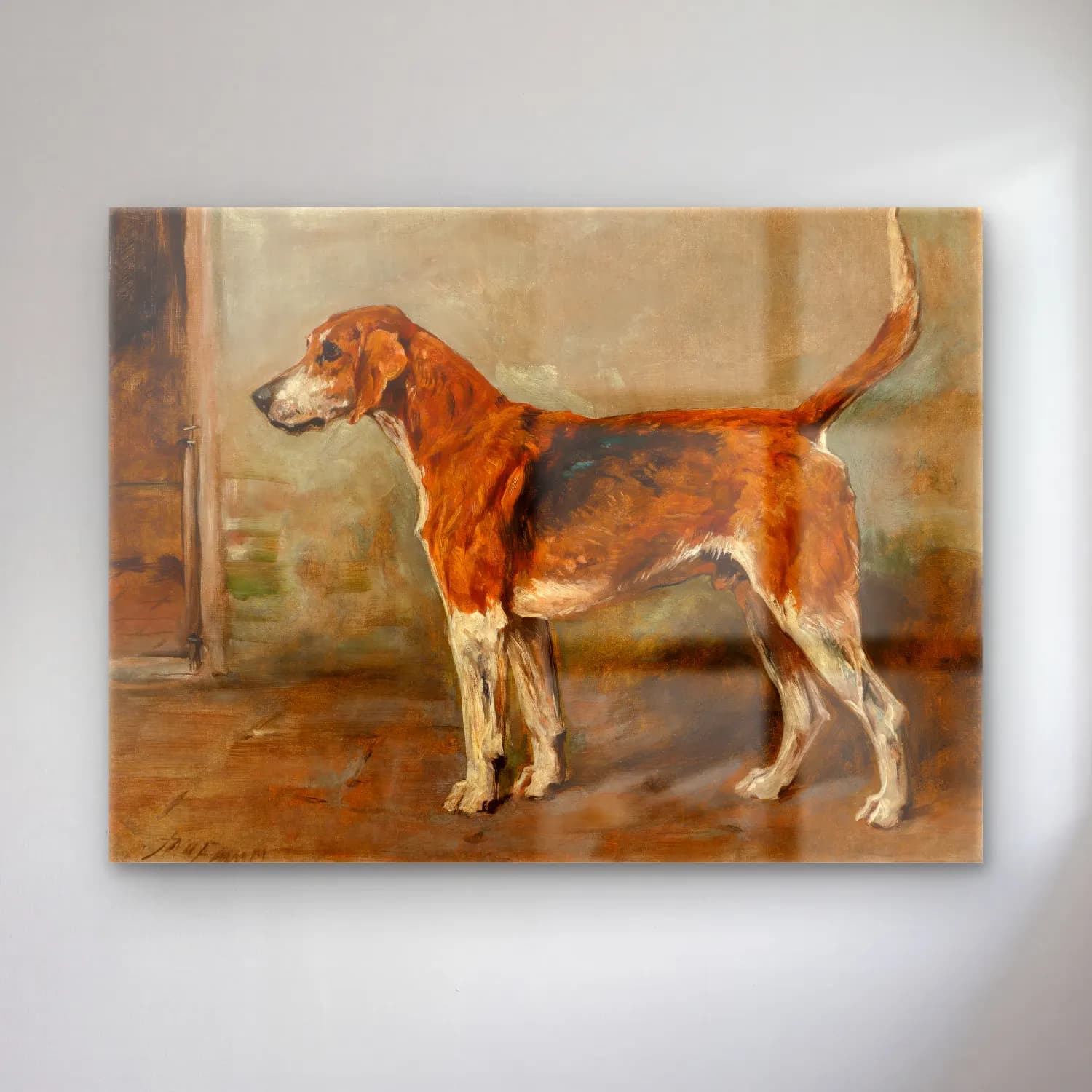 Yağlı Boya Köpek No. 18 cam tablo — Yağlı Boya Köpek No. 18 — yağlı boya köpek