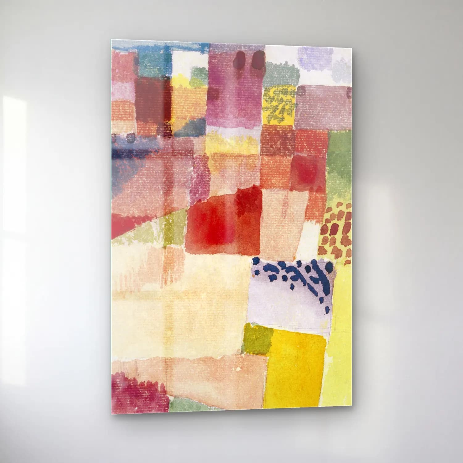 Paul Klee – Motif from Hammamet cam tablo — sol açıdan görünüm