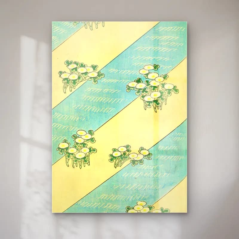 Vintage Çiçek Deseni No. 4 cam tablo — Vintage Çiçek Deseni No. 4 — vintage çiçek deseni