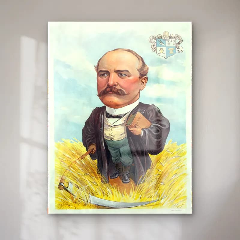 Vintage Erkek Portresi – Sarı Tonlar cam tablo — Vintage Erkek Portresi – Sarı Tonlar — vintage erkek portresi