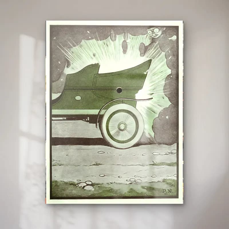 Vintage Klasik Araba – Yeşil Tonlar cam tablo — Vintage Klasik Araba – Yeşil Tonlar — vintage klasik araba