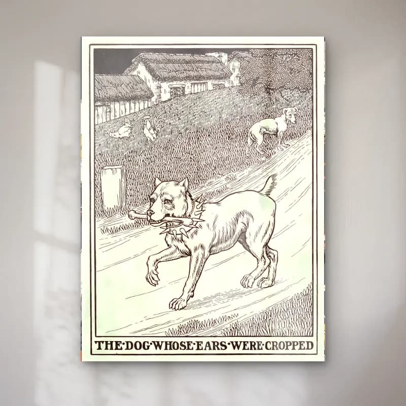 Vintage Köpek No. 6 cam tablo — Vintage Köpek No. 6 — vintage köpek