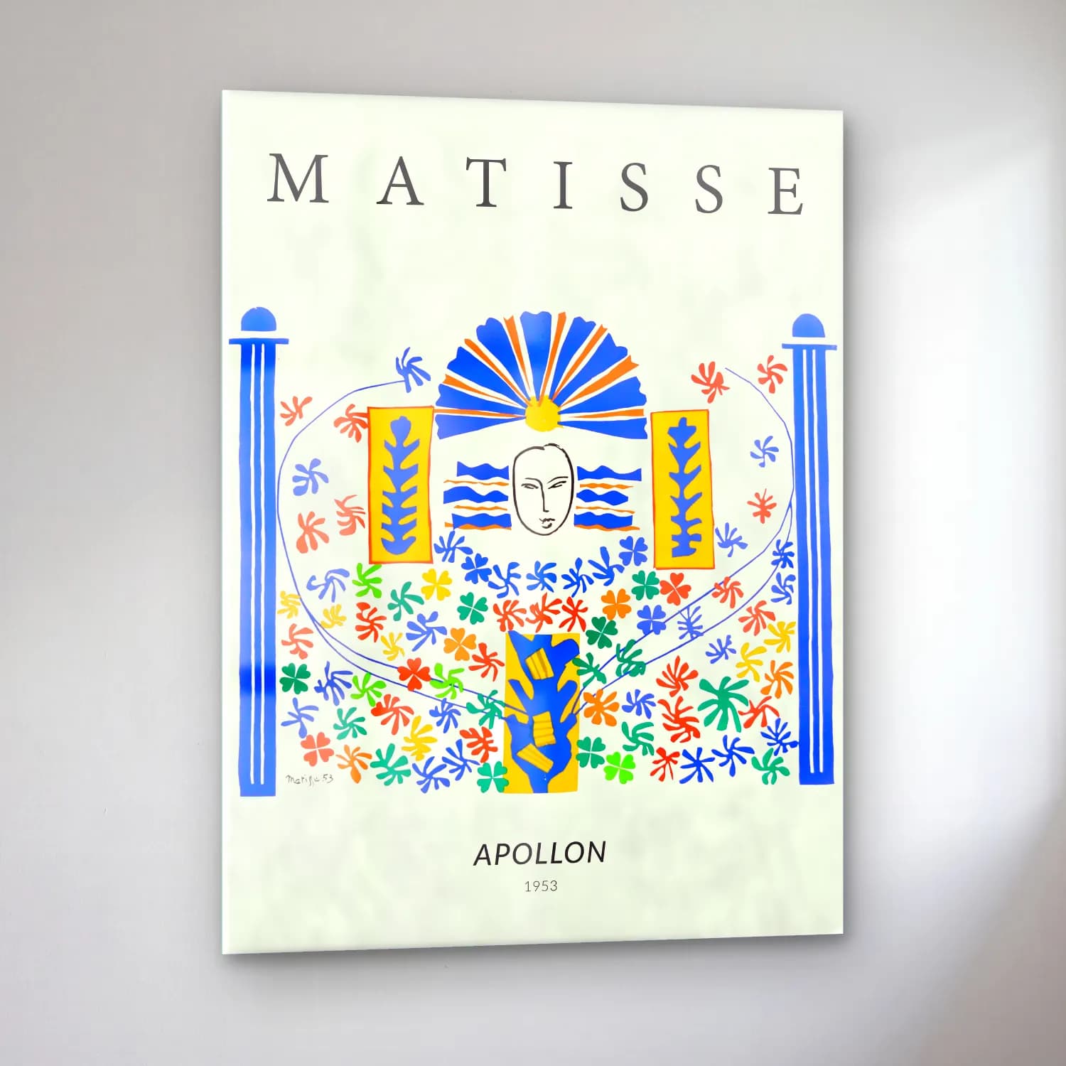 Bauhaus Vazo cam tablo — sol açıdan görünüm
