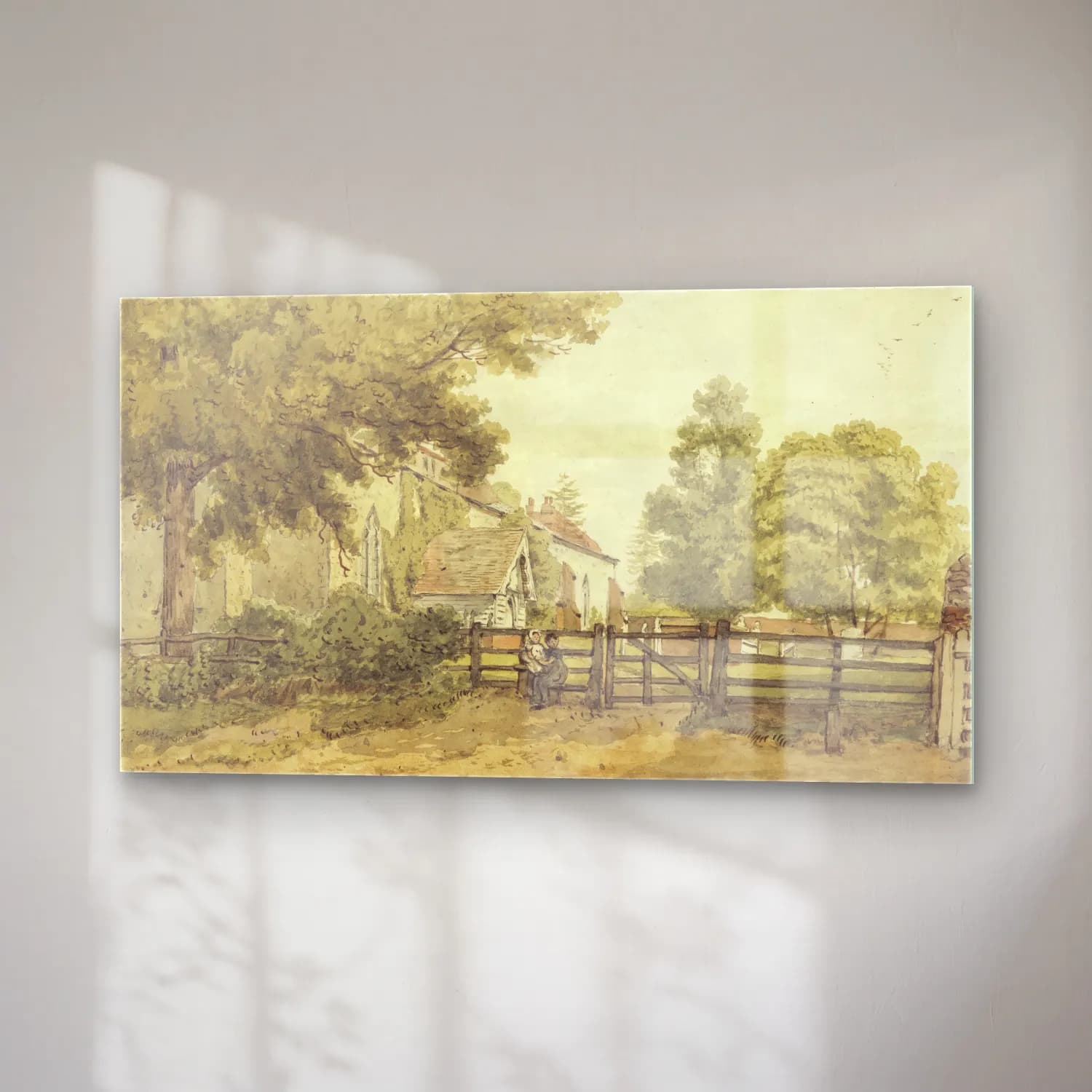 William Henry Hunt – Aldenham Church cam tablo — sağ açıdan görünüm