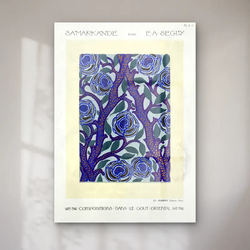 Boho Çiçek Deseni No. 28 cam tablo — Boho Çiçek Deseni No. 28 — boho çiçek deseni