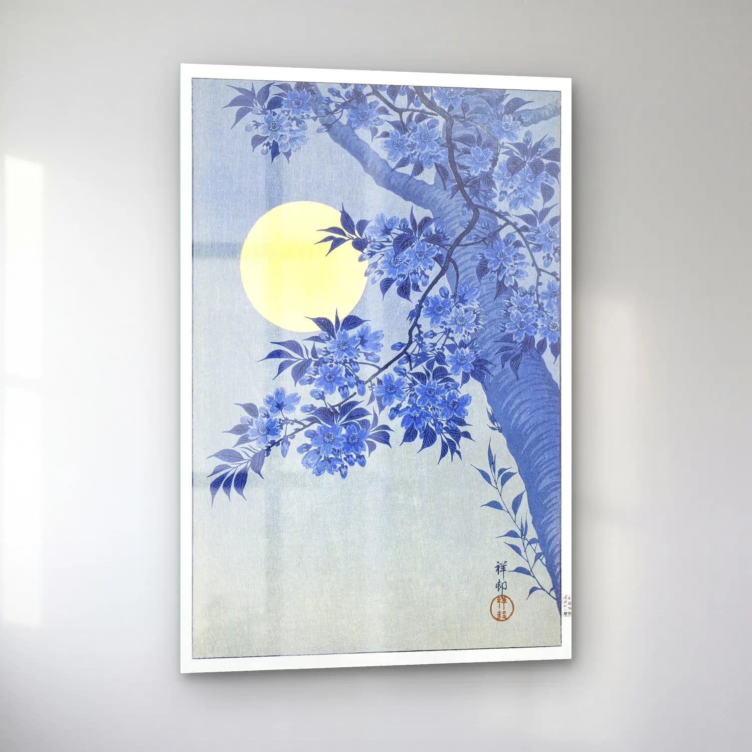 Japon Baskı Ay ve Gece No. 4 cam tablo — sol açıdan görünüm