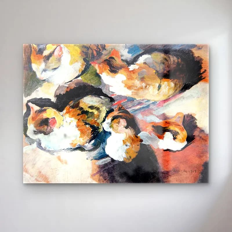 Empresyonist Kedi No. 4 cam tablo — Empresyonist Kedi No. 4 — empresyonist kedi