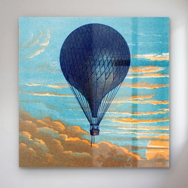 Vintage Sıcak Hava Balonu No. 3 cam tablo — Vintage Sıcak Hava Balonu No. 3 — vintage sıcak hava balonu