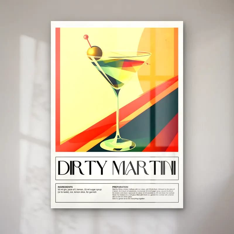 Vintage Poster Kokteyl No. 18 cam tablo — Vintage Poster Kokteyl No. 18 — vintage poster kokteyl