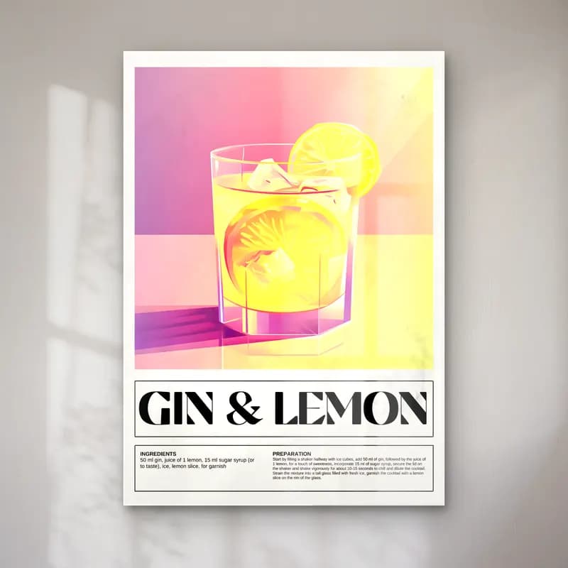Vintage Poster Kokteyl No. 21 cam tablo — Vintage Poster Kokteyl No. 21 — vintage poster kokteyl