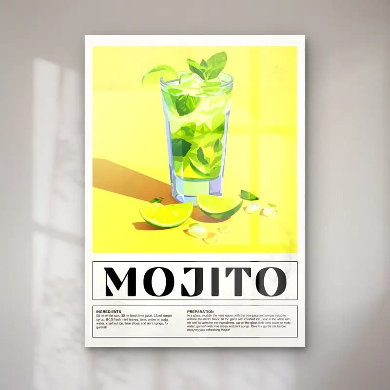 Vintage Poster Kokteyl No. 22 cam tablo — Vintage Poster Kokteyl No. 22 — vintage poster kokteyl