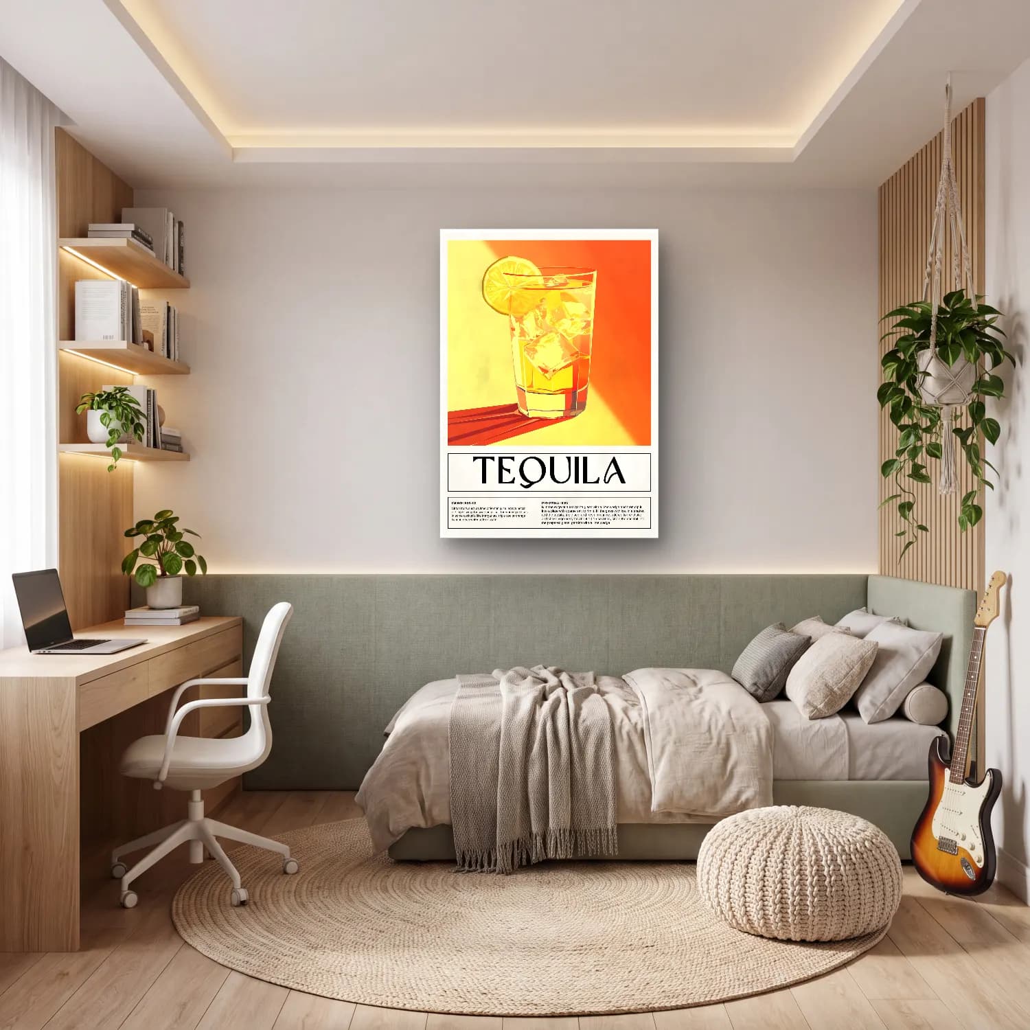Vintage Poster Kokteyl No. 26 cam tablo — genç odasında