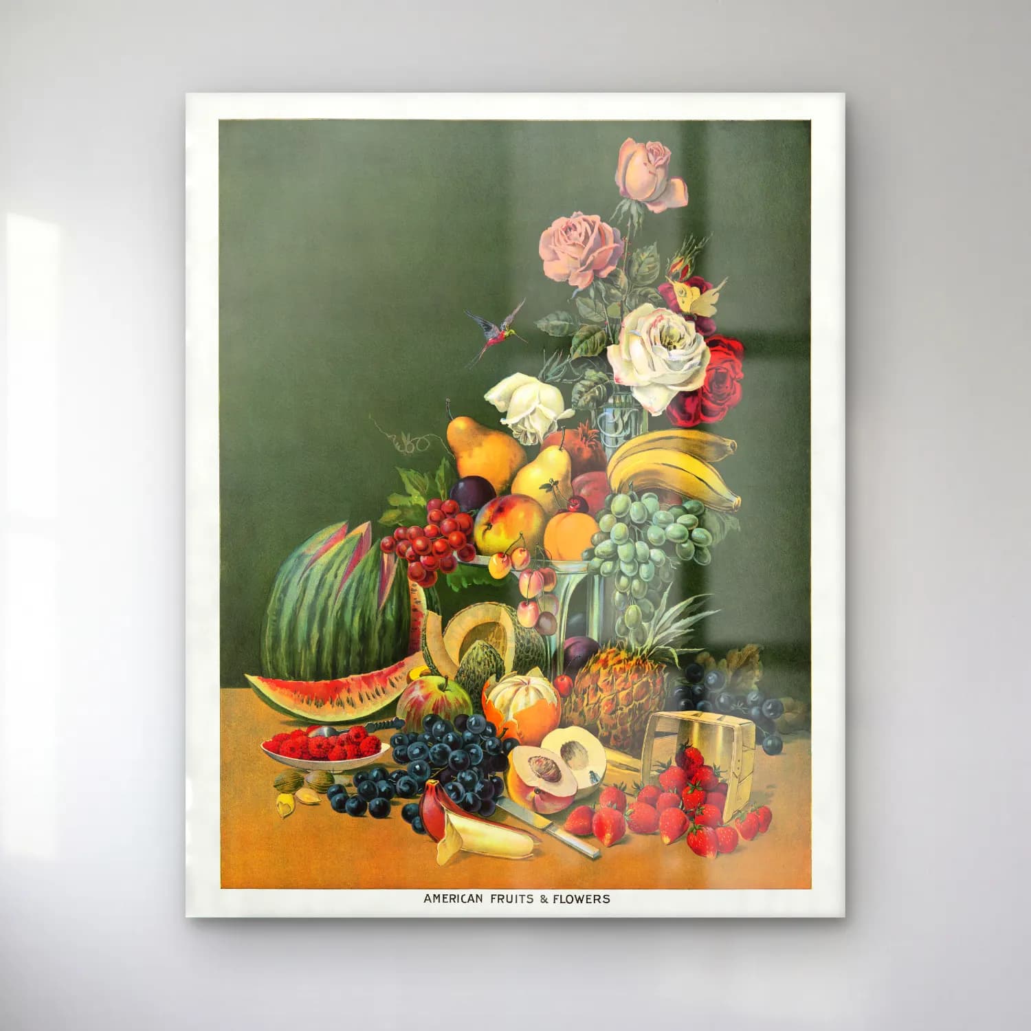 Vintage Poster Meyveli Natürmort cam tablo — Vintage Poster Meyveli Natürmort — vintage poster meyveli natürmort