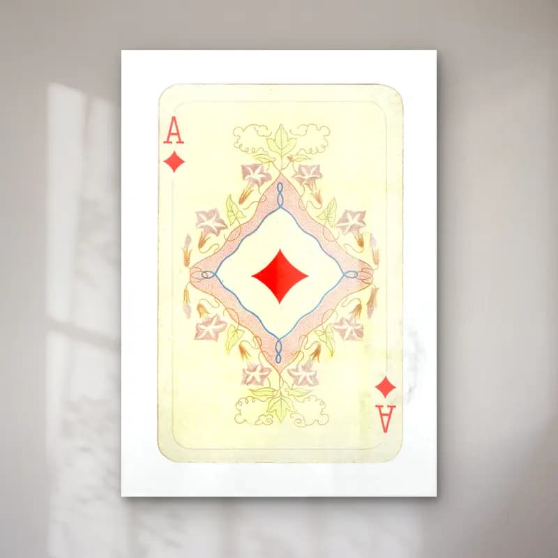 Vintage Çiçek Deseni No. 18 cam tablo — Vintage Çiçek Deseni No. 18 — vintage çiçek deseni