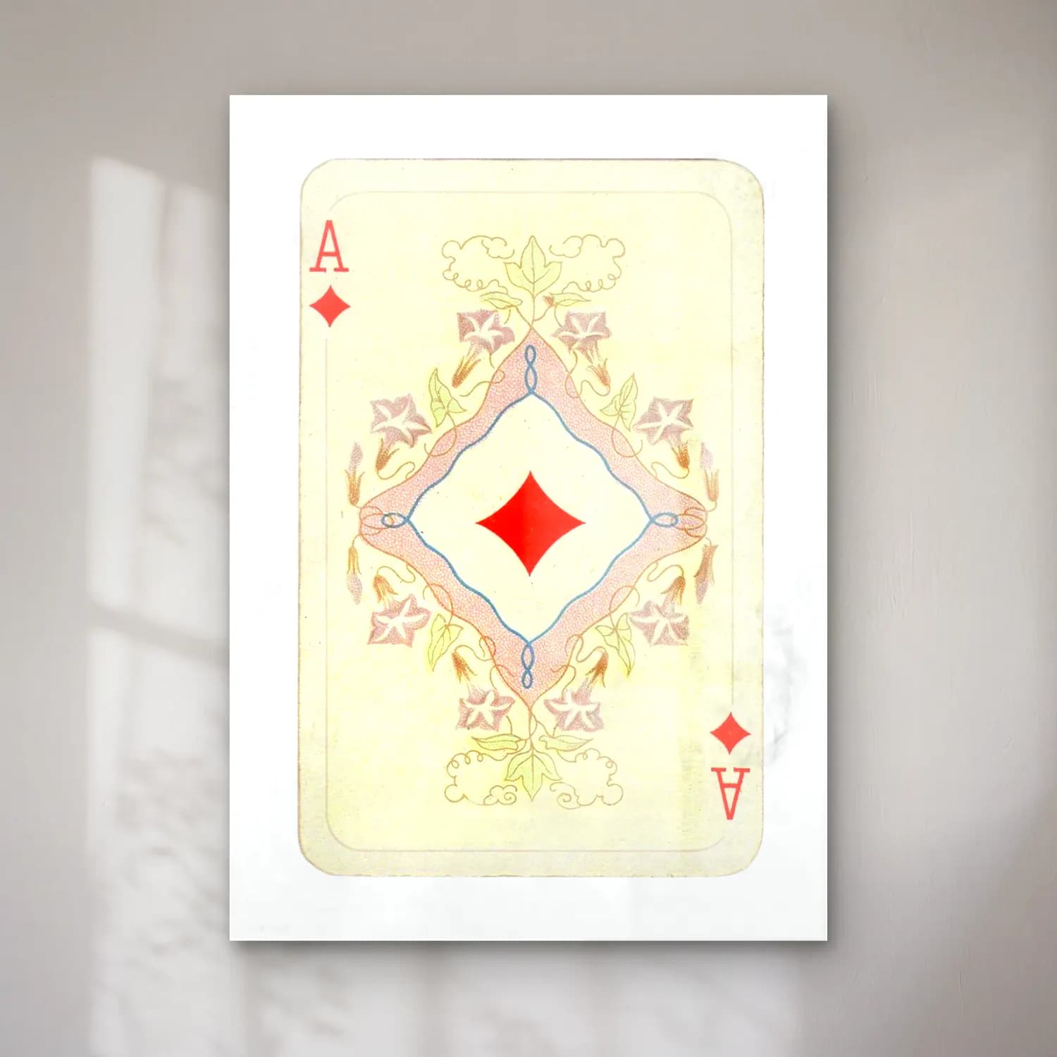 Vintage Çiçek Deseni No. 18 cam tablo — Vintage Çiçek Deseni No. 18 — vintage çiçek deseni
