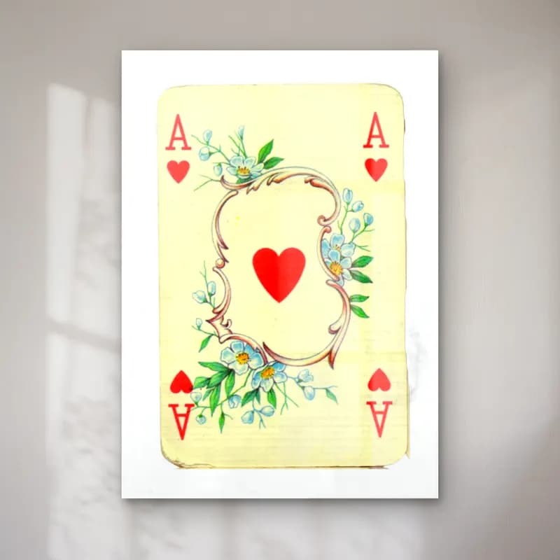 Vintage Çiçek Deseni No. 19 cam tablo — Vintage Çiçek Deseni No. 19 — vintage çiçek deseni