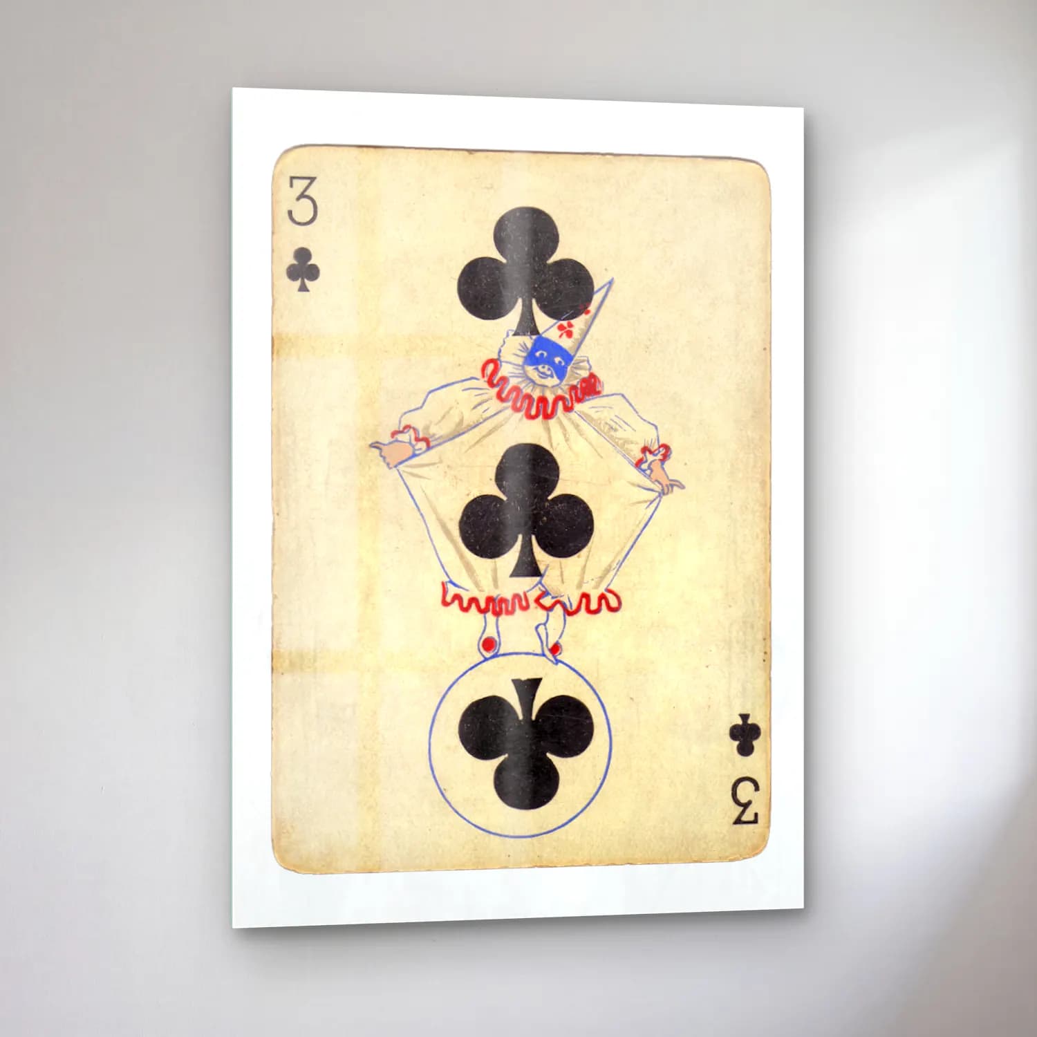 Vintage Şövalye No. 5 cam tablo — sol açıdan görünüm