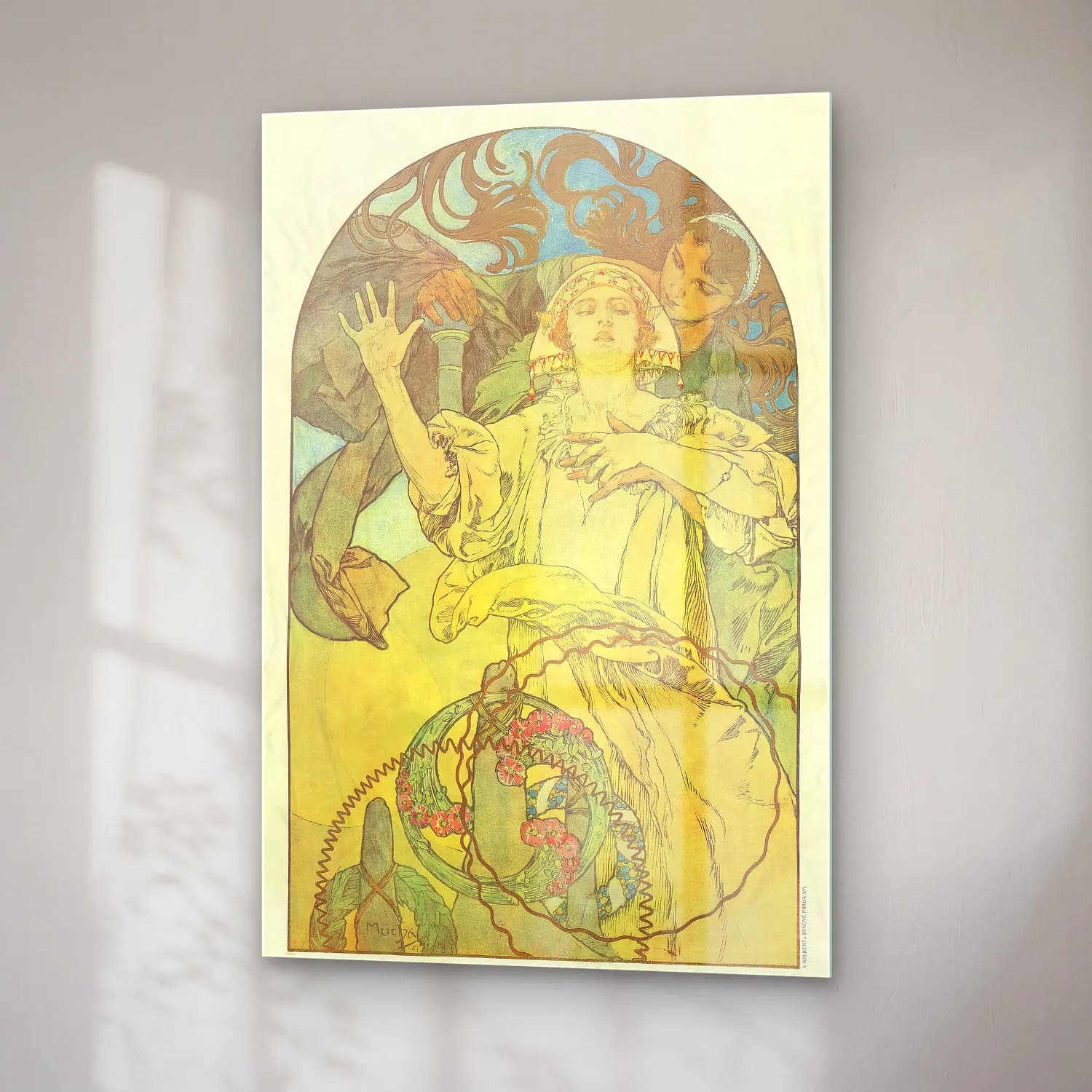 Vintage Poster Aşıklar No. 29 cam tablo — sağ açıdan görünüm